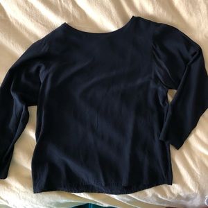 Black silk pullover